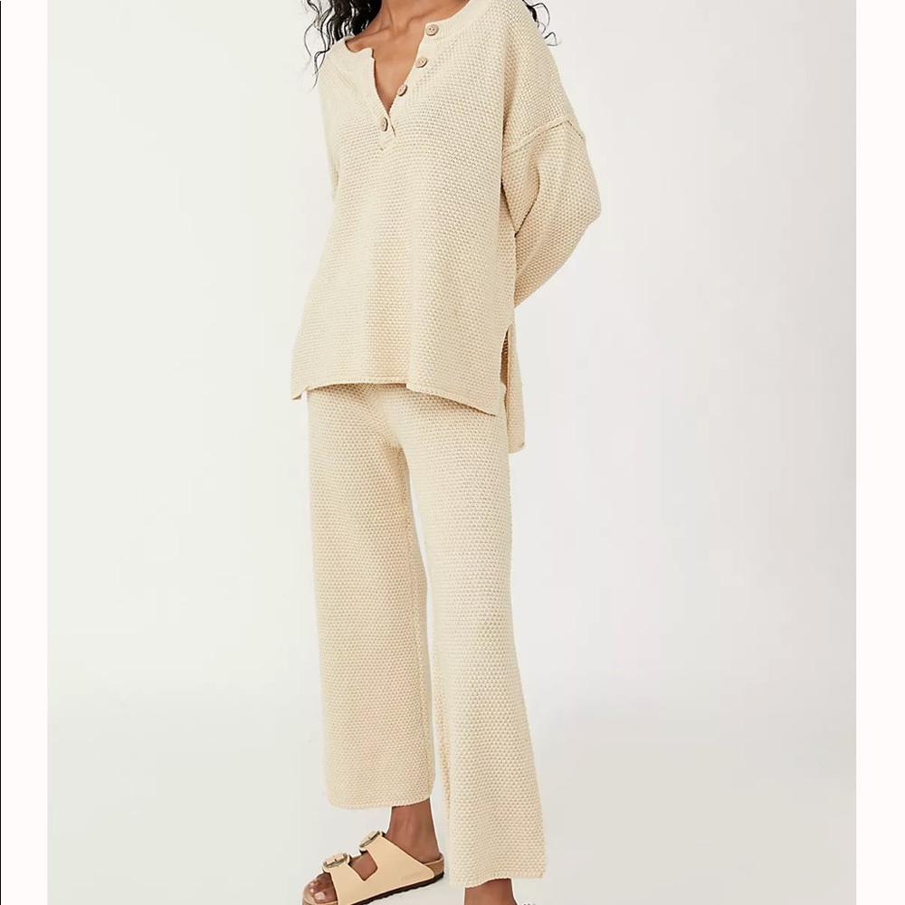 FREE PEOPLE BEACH Hailee Sweater Set, SIZE SMALL